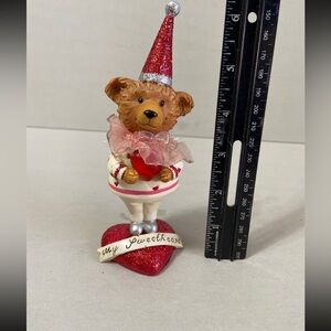 Valentine Glitter Bear - vintage